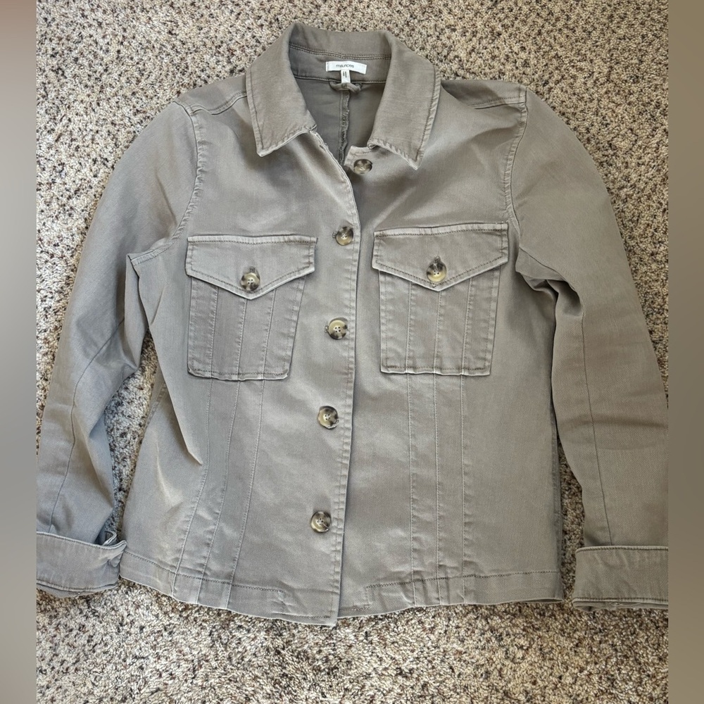 Maurices Taupe Utility Jean Jacket
